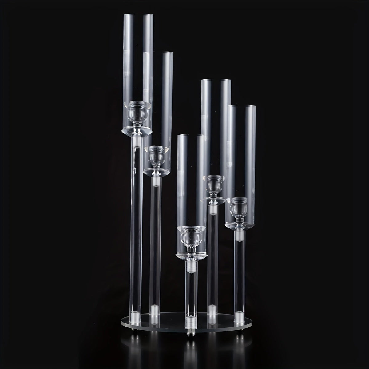 5-Arm Candle Holder Acrylic | Curved Arms for Wax or LED Candles | Shatter-Resistant Design for Indoor & Outdoor Use 2