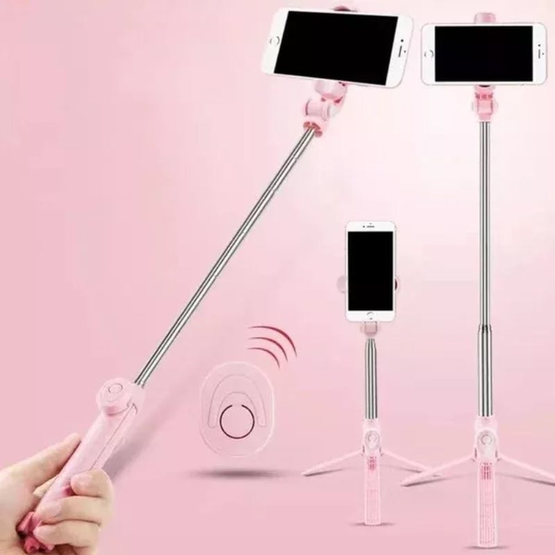Selfie Stick Tripod Bluetooth Extendable Stainless Steel with Fill Light 2