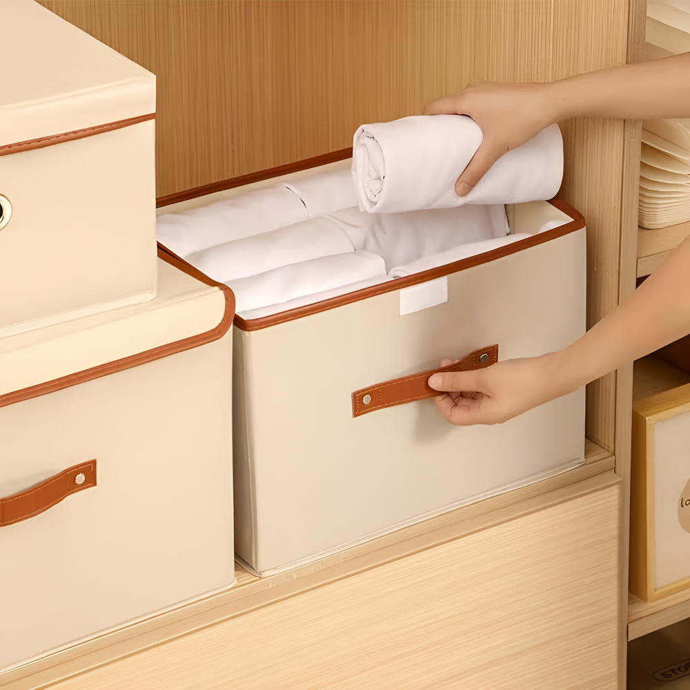 Foldable Storage Box Lid Oxford Fabric Household with Carry Handles 9