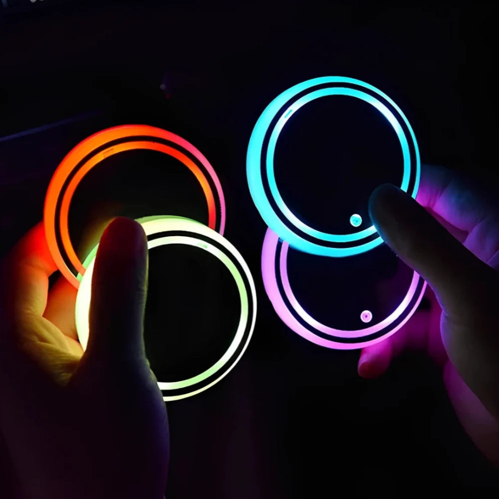 LED Glow Disc 2 Pack | Acrylic, Vibration & Motion Sensor Activated | Rechargeable USB, 7 Colours, 15 Day Battery Life 4