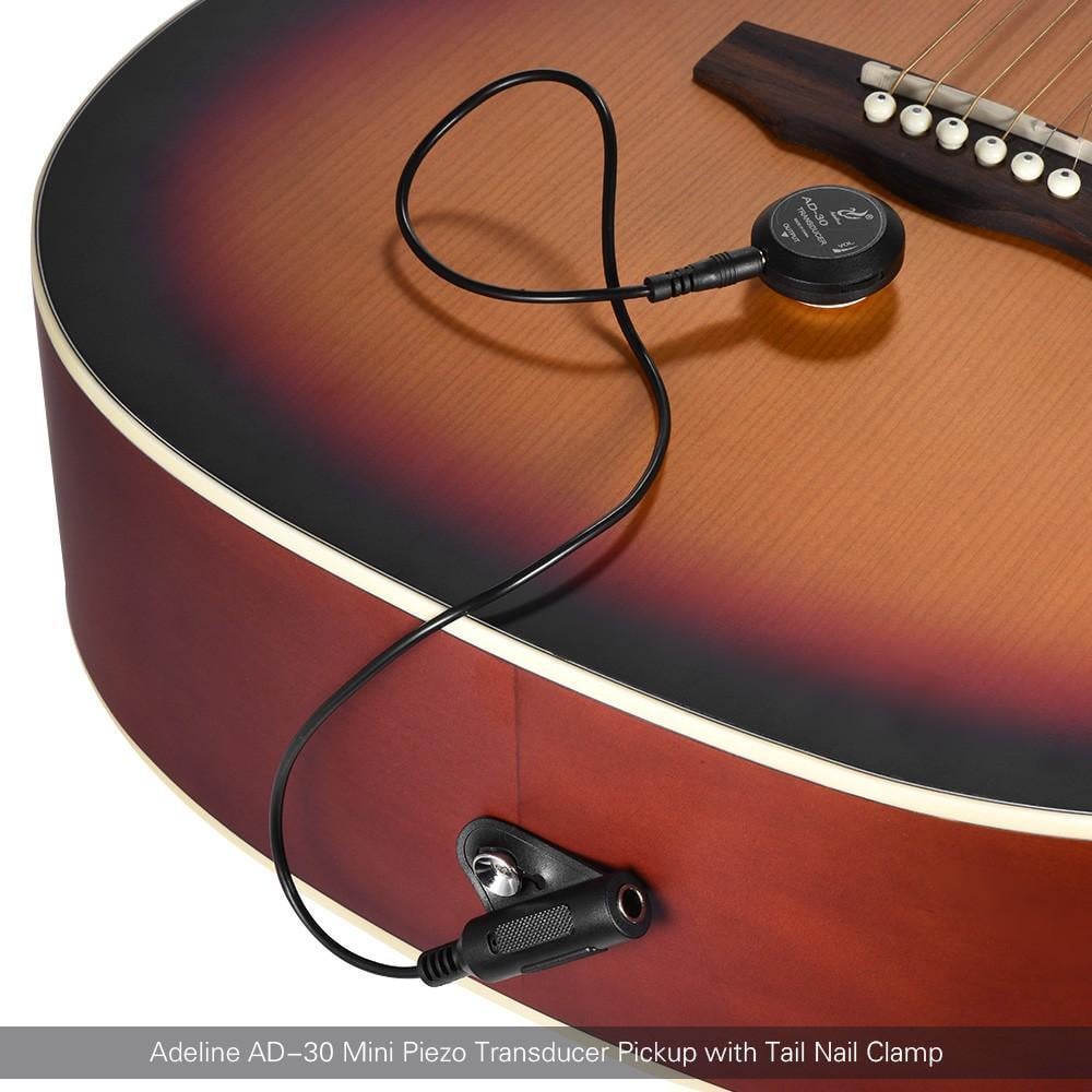 Acoustic Guitar Pickup Transducer | Mini Clip-On Piezo Pickup | Passive Adhesive Mount for Multiple String Instruments 9