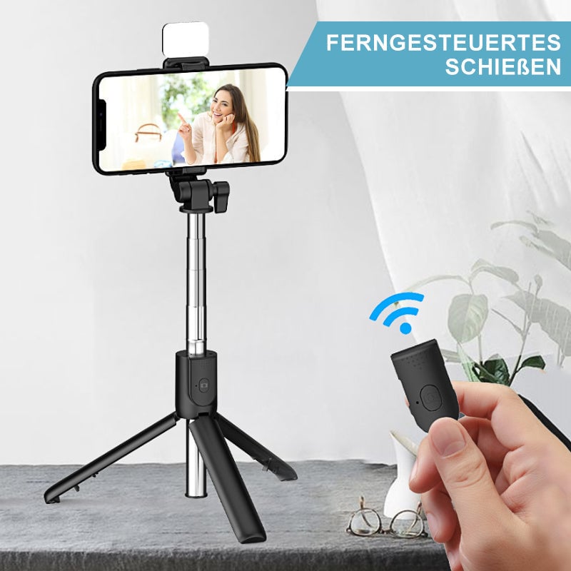 Selfie Stick Tripod Bluetooth Extendable Stainless Steel with Fill Light 8