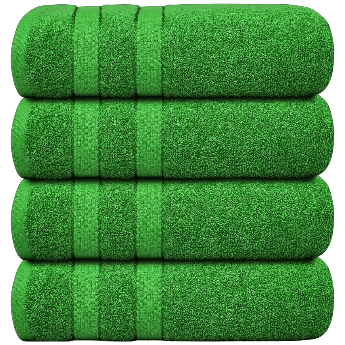 Jumbo Bath Towel Set, 4-Piece | Solid Colour, 12 Shade Options | Quick-Dry, Machine Washable, Coordinated Bathroom Set 13