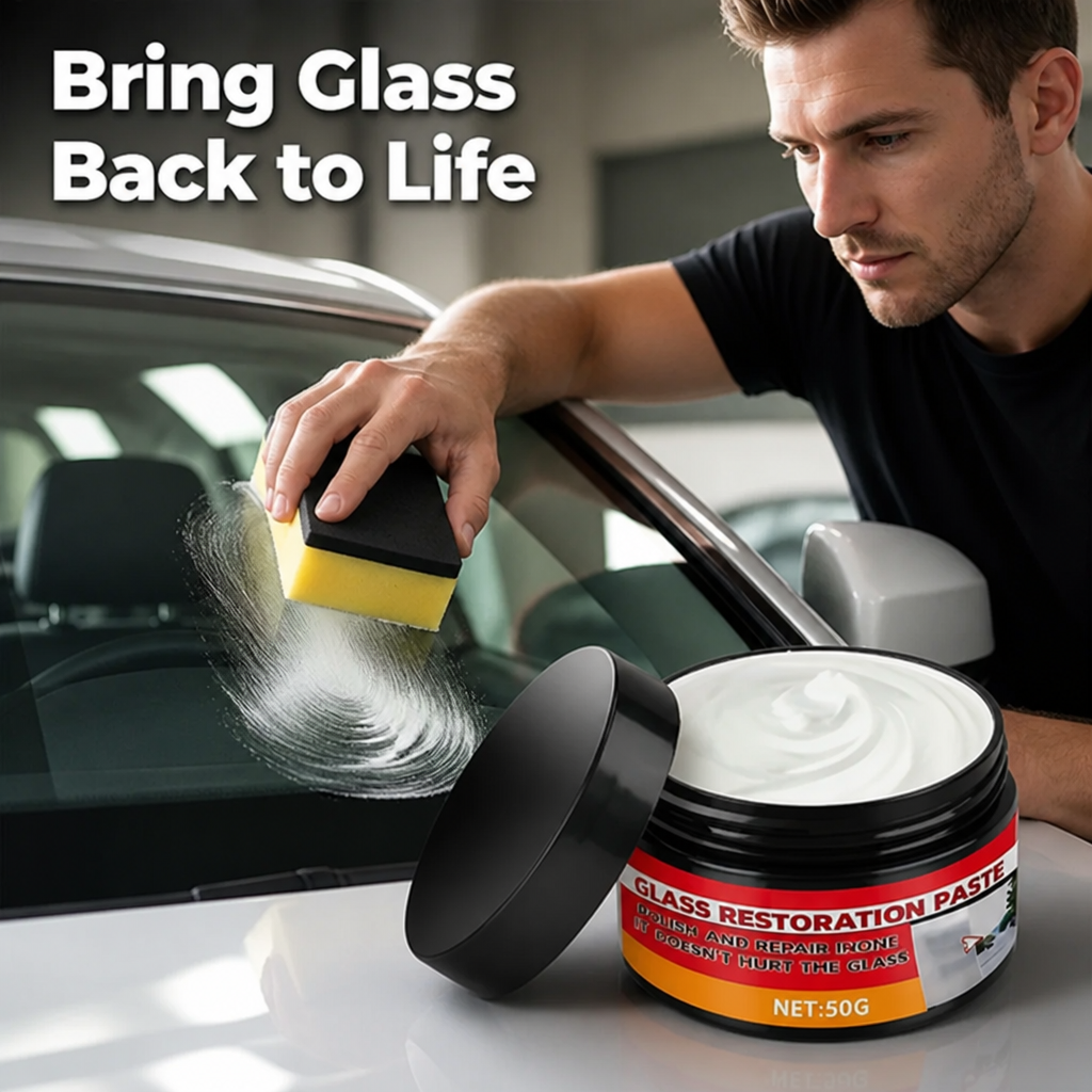 Glass Scratch Repair Paste | Removes Deep Scratches & Marks Fast | Hydrophobic Coating for Lasting, Streak-Free Clarity 1
