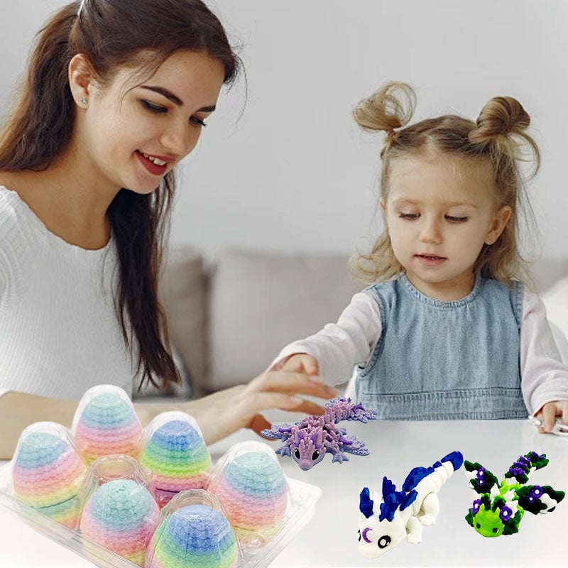 Mystery Dragon Egg Toys, 6-Pack | Fully Articulated Figures for Dynamic Poses | Surprise Unboxing Collectable Gift 4