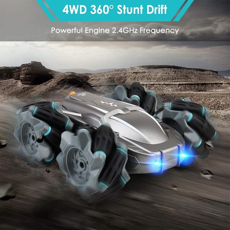 360° Rotation Drift Stunt Car Toy | Mecanum Wheels & 45° Drift | 2.4GHz Remote, Four-Wheel Drive, USB Rechargeable 5