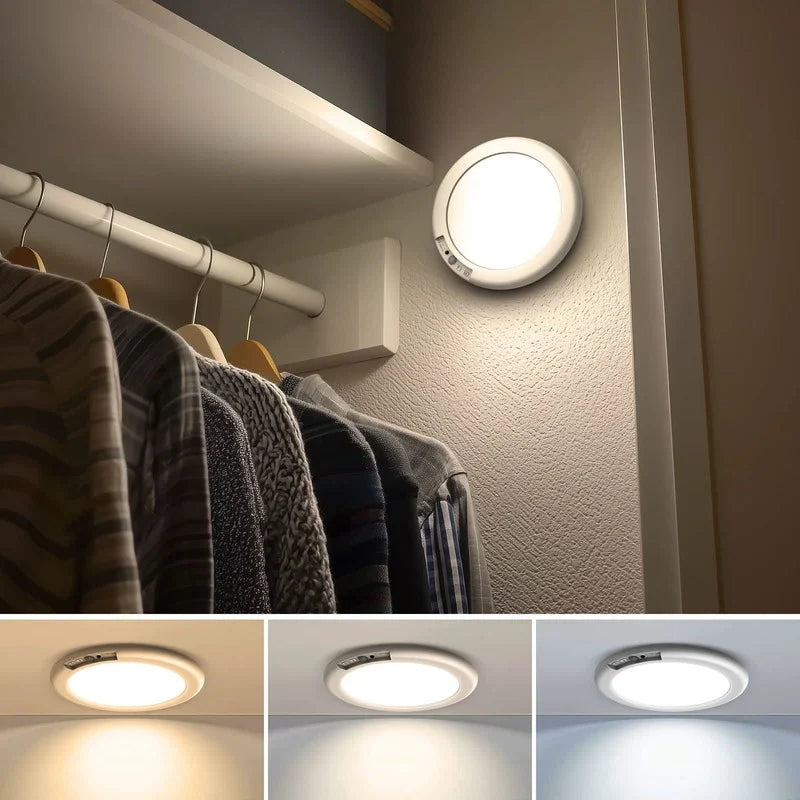Motion Sensor Ceiling Light | Wireless Magnetic Install | Rechargeable 8000mAh Battery Up to 6 Months Sensor Mode 8