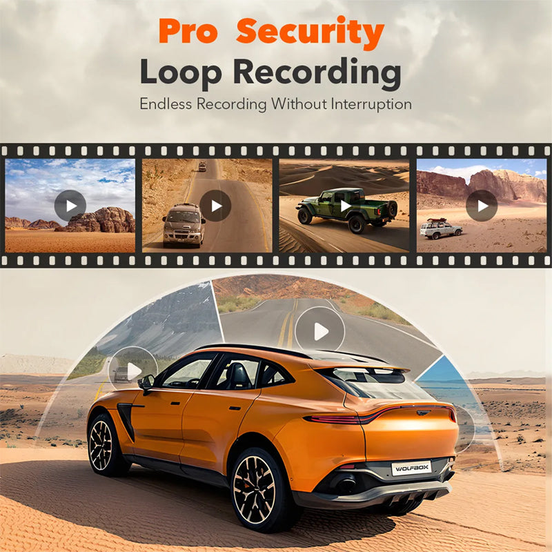 10 Inch Touch Screen Car Recorder | Dual Lens Front and Rear Recording | GPS Navigation, Entertainment System and Loop Recording