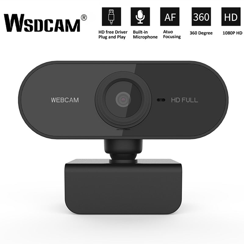 1080p HD Webcam for Laptop and Desktop | CMOS Sensor, Built-in Microphone, Auto White Balance | Plug and Play USB