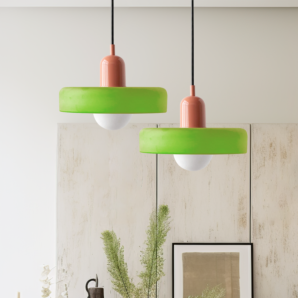 Pendant Lamp Handmade Glass Geometric Bauhaus with Adjustable Cord 53