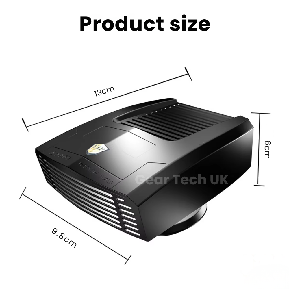 12V Car Heater and Defroster | 180W PTC Ceramic Heating | Portable Plug-In for Cars, Caravans, Campervans and Trucks