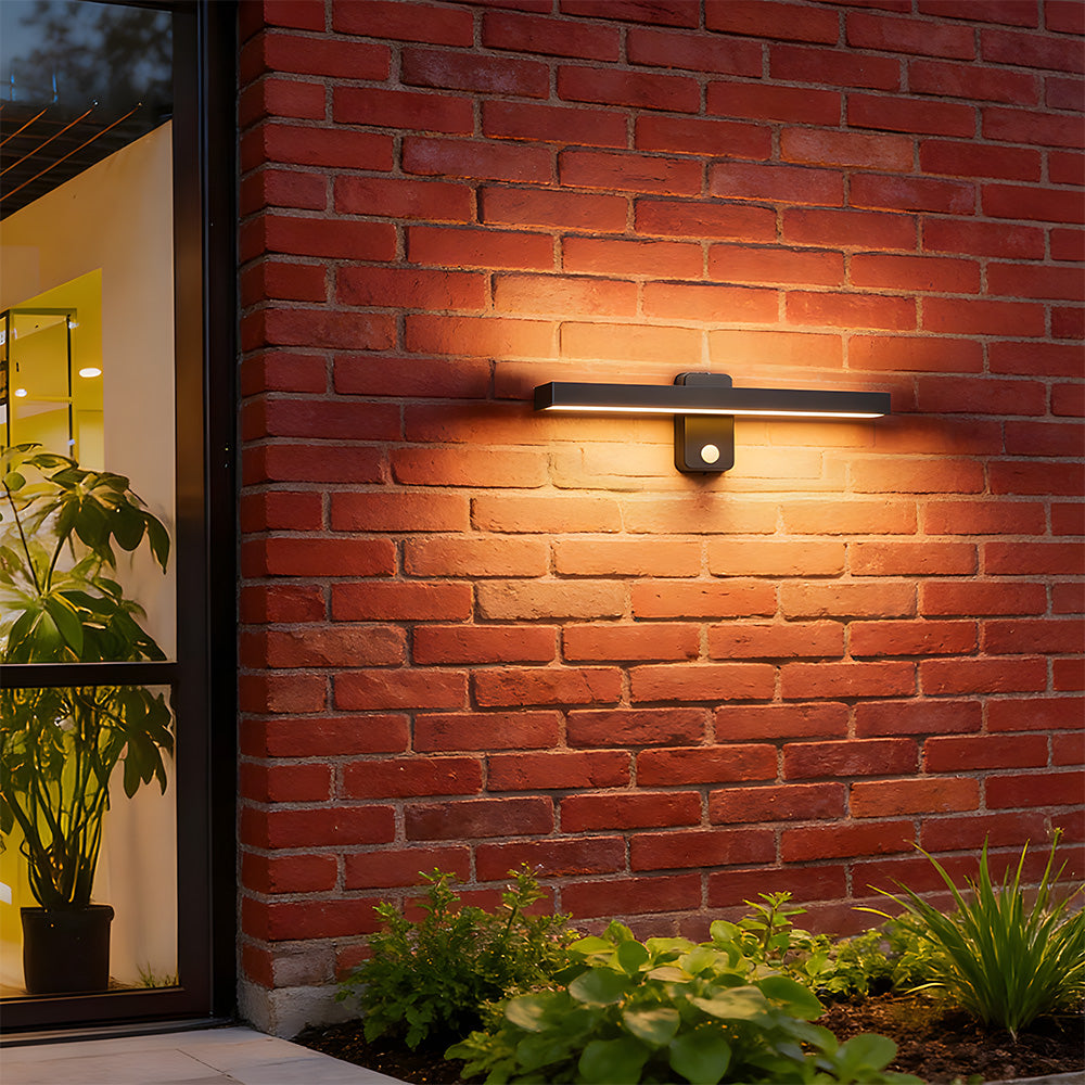 Aluminium Outdoor Wall Light | Four Sizes 20-50cm, IP65 Waterproof | Warm White LED, Wall Switch or Motion Sensor 9