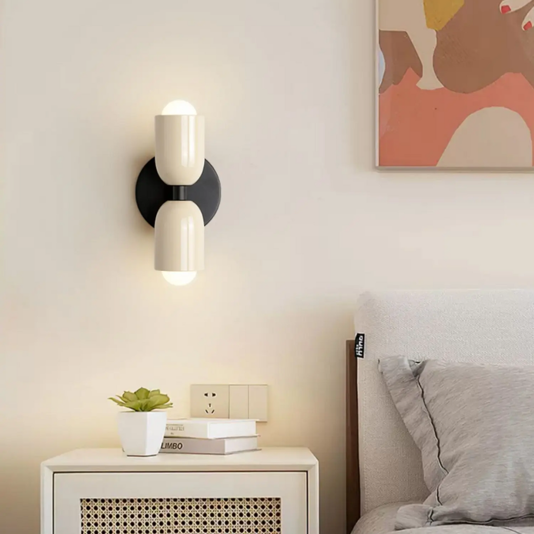 Modern Minimalist Cylinder Wall Sconce LED 2-Light Lasson Living