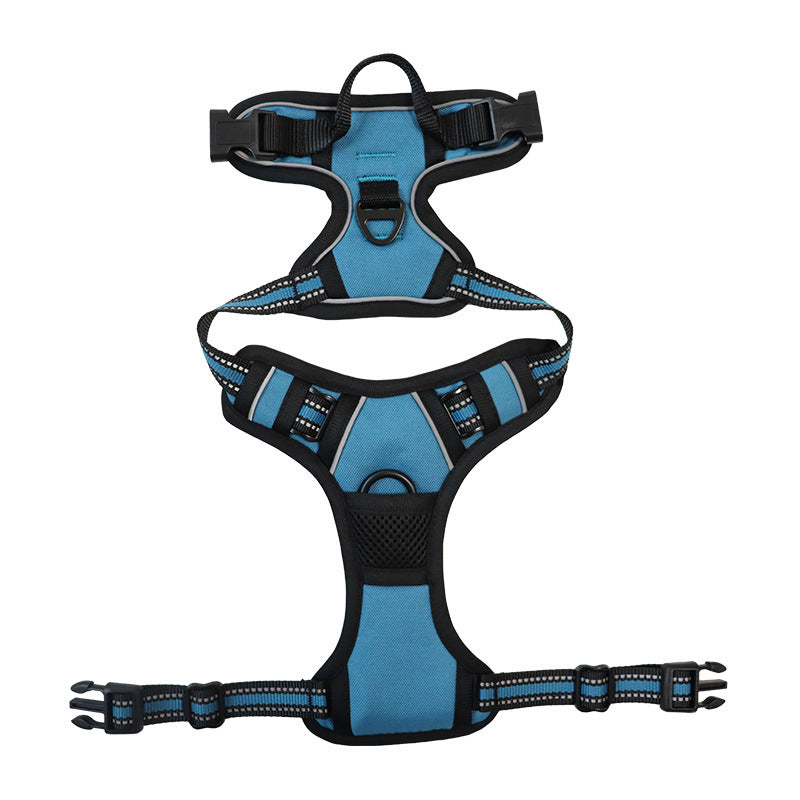 No-Pull Dog Harness Oxford Nylon | Reflective Chest & Back Clips with Metal D-Rings | Adjustable Fit for Large Dogs 17