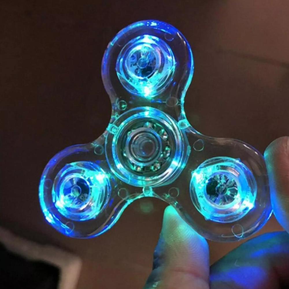 LED Fidget Spinner with Light-Up Design | Colour-Changing LEDs, Smooth 360-Degree Spin | Portable Stress Relief Toy 4
