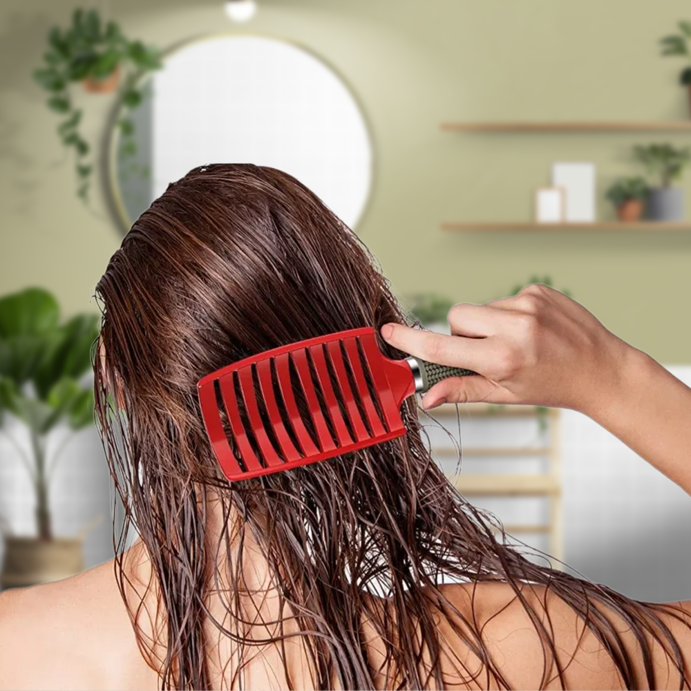 Detangling Hair Brush | Flexible Bristles Glide Through Knots and Curls | Pain-Free Brushing, Non-Slip Rubber Grip Handle 1