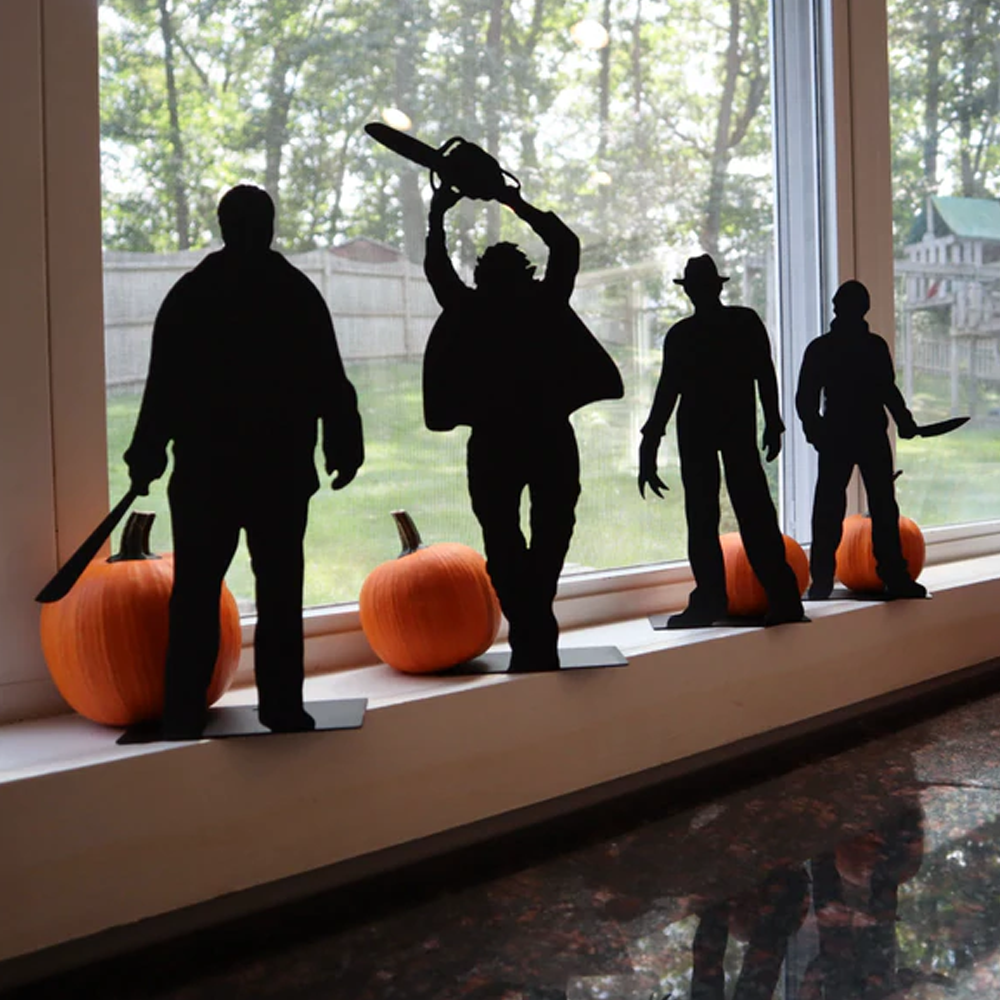 Halloween Shadow Figures | Set of 4 Freestanding Silhouette Cut-Out Poses | Indoor Outdoor Scary Décor for Parties 3