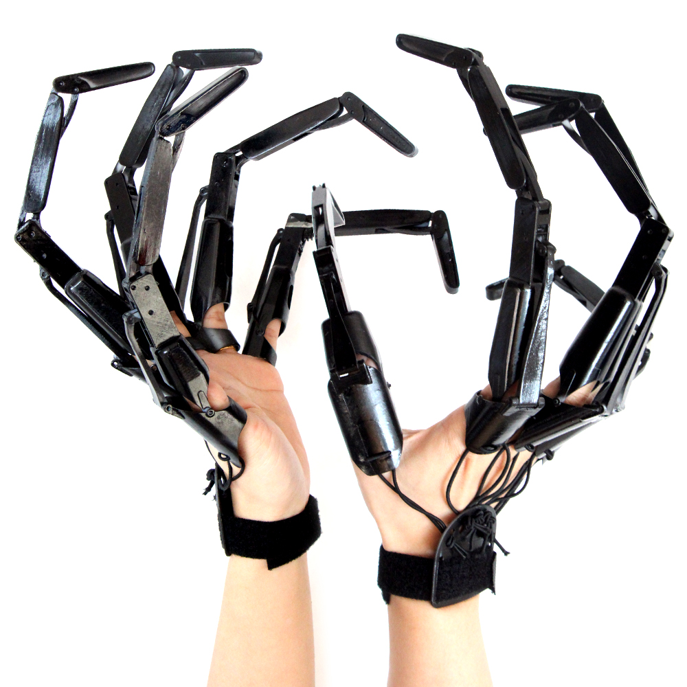 Articulated Finger Extensions Halloween Costume Gloves | 3D Printed Scary Claws | Velcro Fastening Women's Costume 6