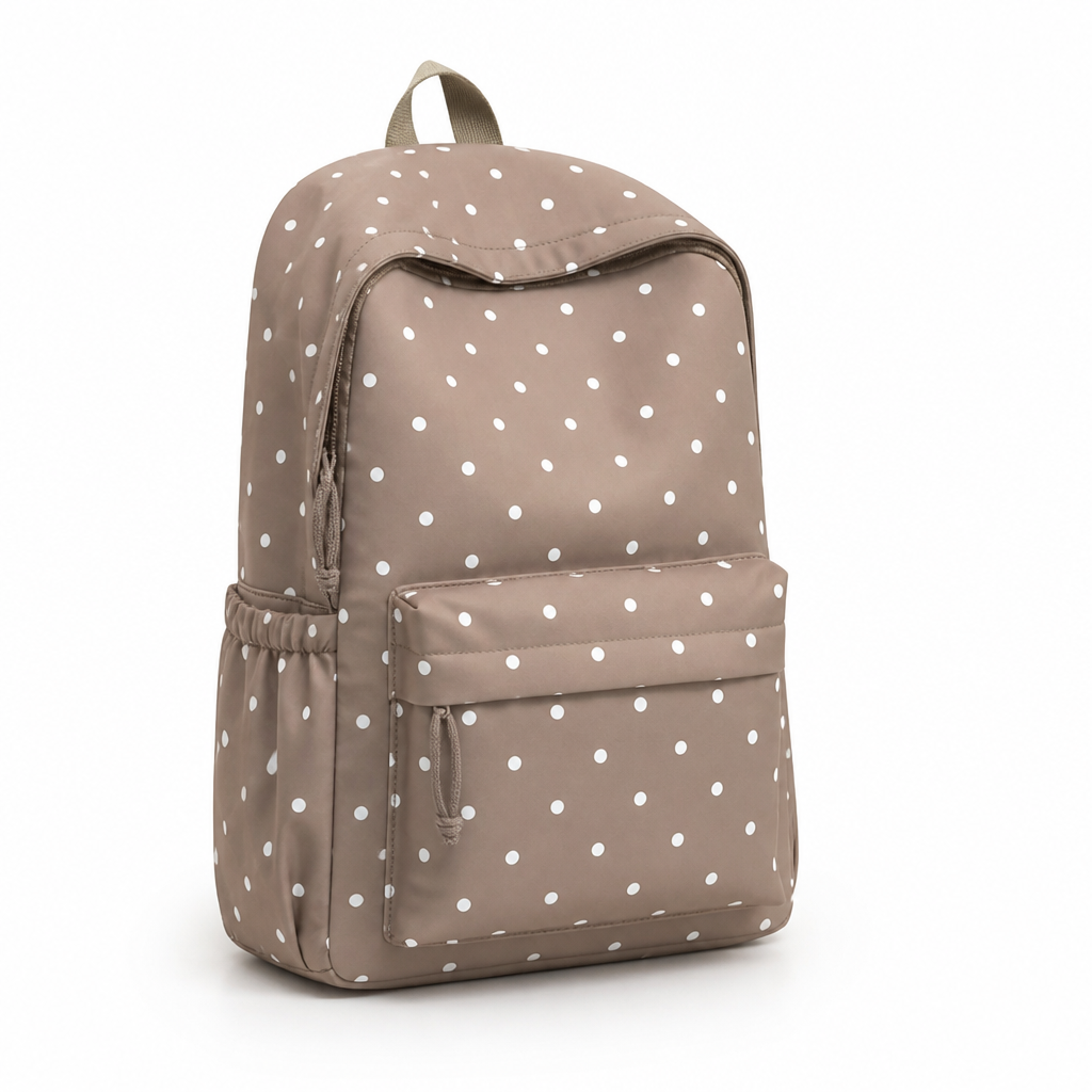 Polka Dot Backpack | Lightweight Large-Capacity Design with Adjustable Straps | Secure Zipper Closure for Everyday Carry 5