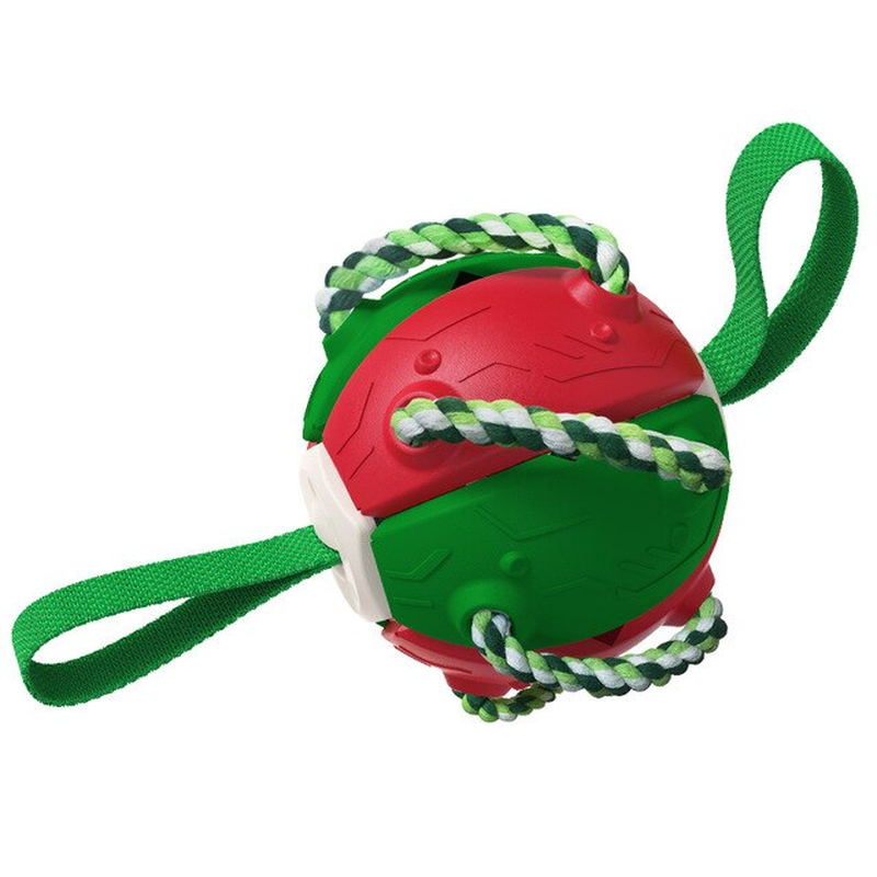 Bouncing Frisbee Ball Interactive Dog Toy | Converts to Ball in Seconds | Cotton Rope Chew Boosts Oral Health and Grip 4