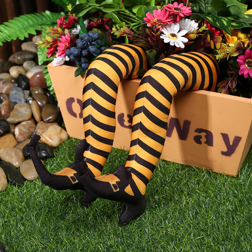 Witch Legs Halloween Decoration | Includes Stakes & Instructions | Weather-Resistant for Indoor and Outdoor Use 2