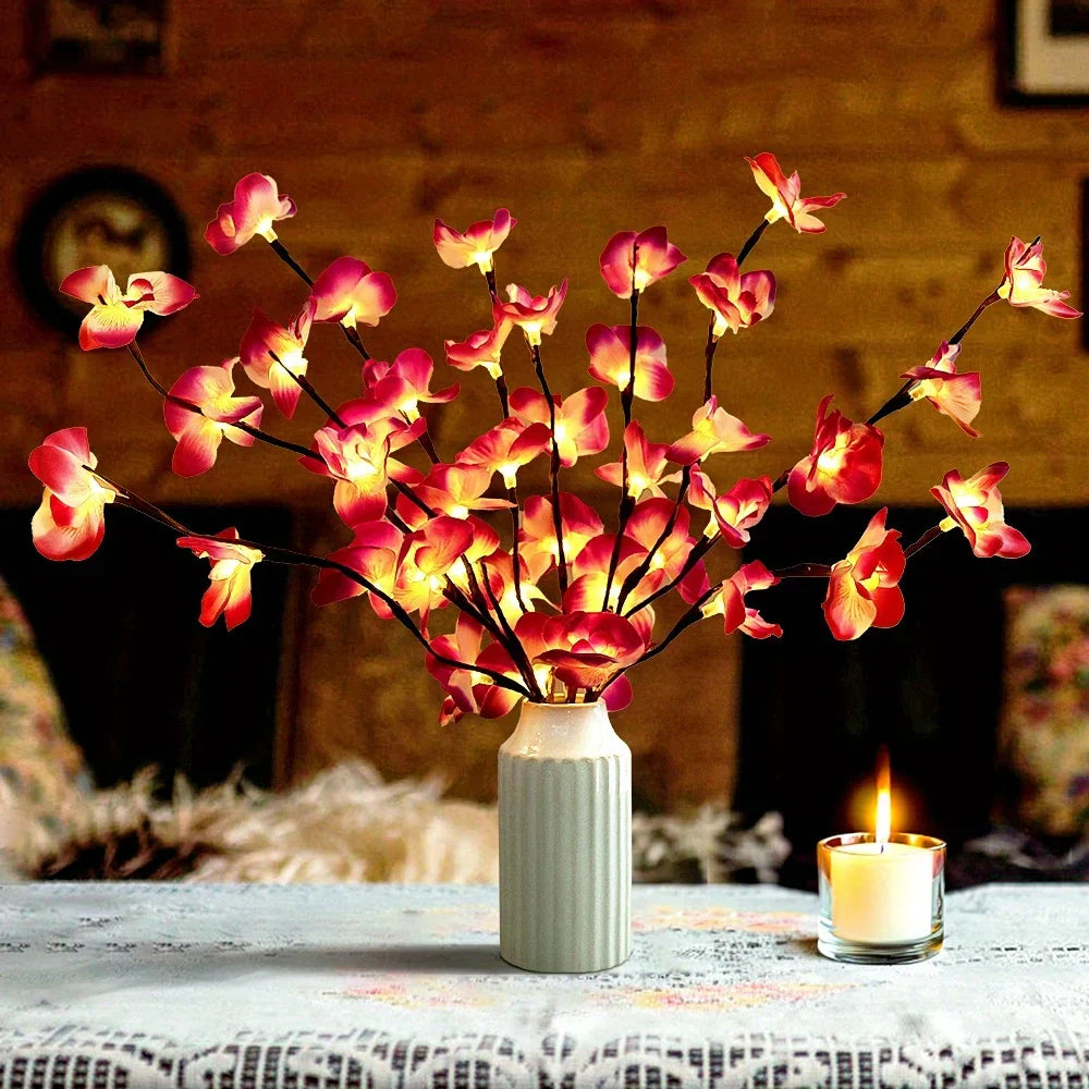 LED Branch Lights Plastic | Bendable Twigs, 20 LEDs, Battery-Powered | Flexible Décor Lighting for Home or Office 9