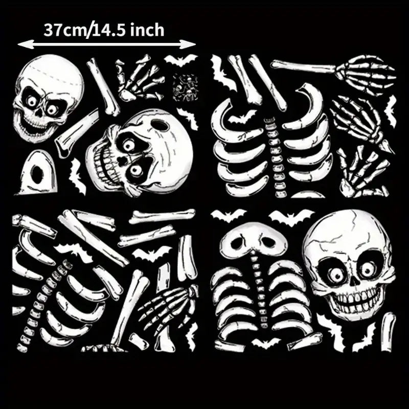 Halloween Window Clings | 140 Pieces on 8 Sheets | Double-Sided PVC, Reusable No-Glue Stickers for Windows & Glass Doors 3