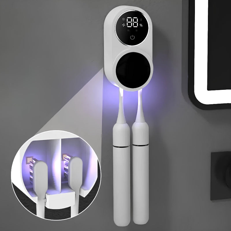 UV Toothbrush Sterilizer & Holder | Sensor-Activated UV-C Disinfection | 1800mAh Battery with 24/7 Auto Cleaning Cycle 1