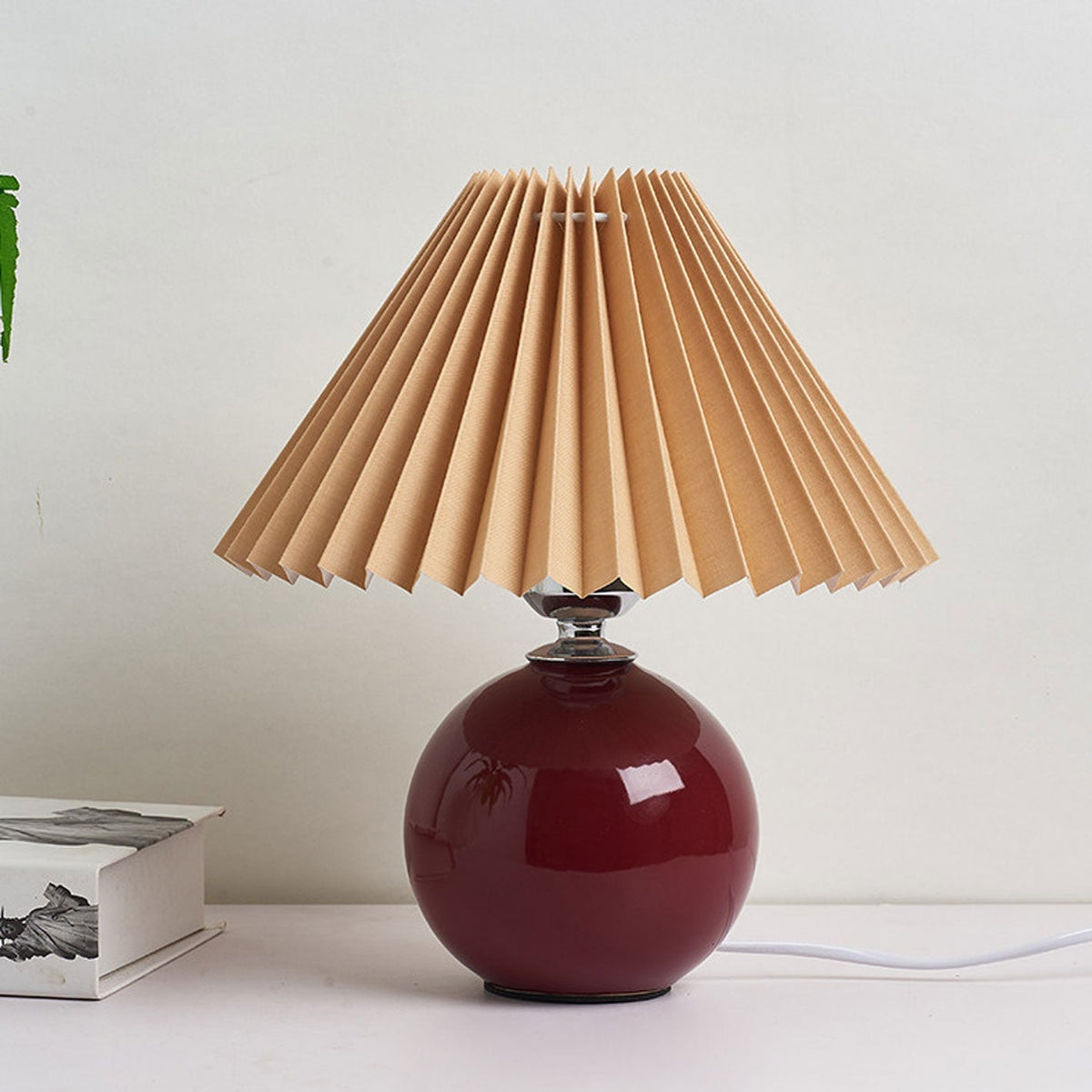 Nordic Ceramic Pleated Table Light | 1-Light Lasson Living