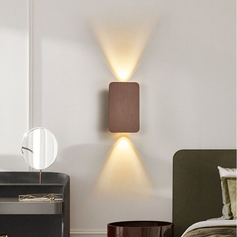 Nordic Minimalist Glass Rectangular LED Wall Sconce Light 2-light Lasson Living