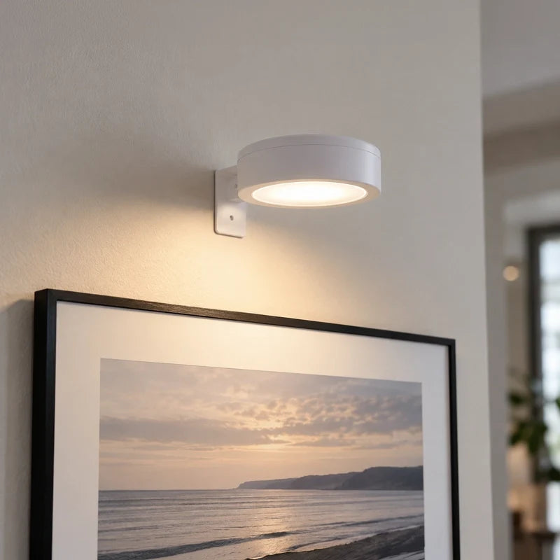 Cordless Picture Light ABS and PC | Dimmable 3-Tone LED, USB Rechargeable, Remote Included | Wireless Art Illumination 12