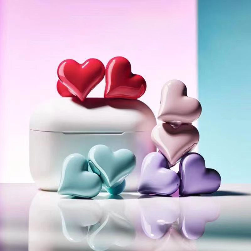 Heart-Shaped Wireless Earbuds for Women | Bluetooth 5.3, ENC Noise Cancelling & Touch Control | 24-Hour Battery Life 1