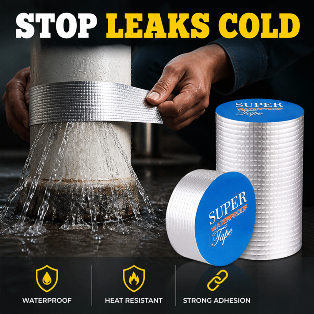 Butyl Rubber Repair Tape | Instant Leak Seal for Pipes, Roofs & Fuel Tanks | Waterproof -40°C to 120°C Resistant 2