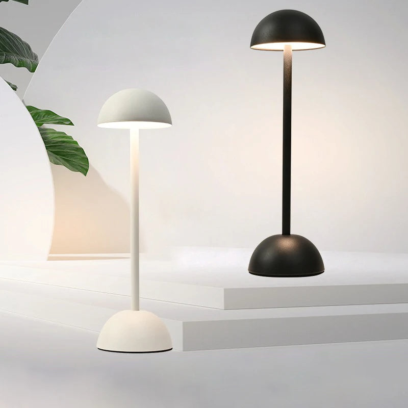 Rechargeable Table Lamp, Iron, 34 x 10 cm | White or Black, Stepless Dimmer | Cordless 10-16 Hour Battery, 3 White Tones 1