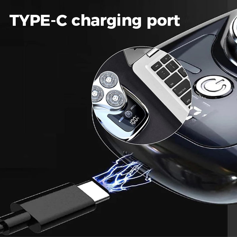 3-in-1 Electric Shaver | Waterproof Dry & Wet Shaving, Portable Travel Design | USB-C Rechargeable, Self-Sharpening Blades 8