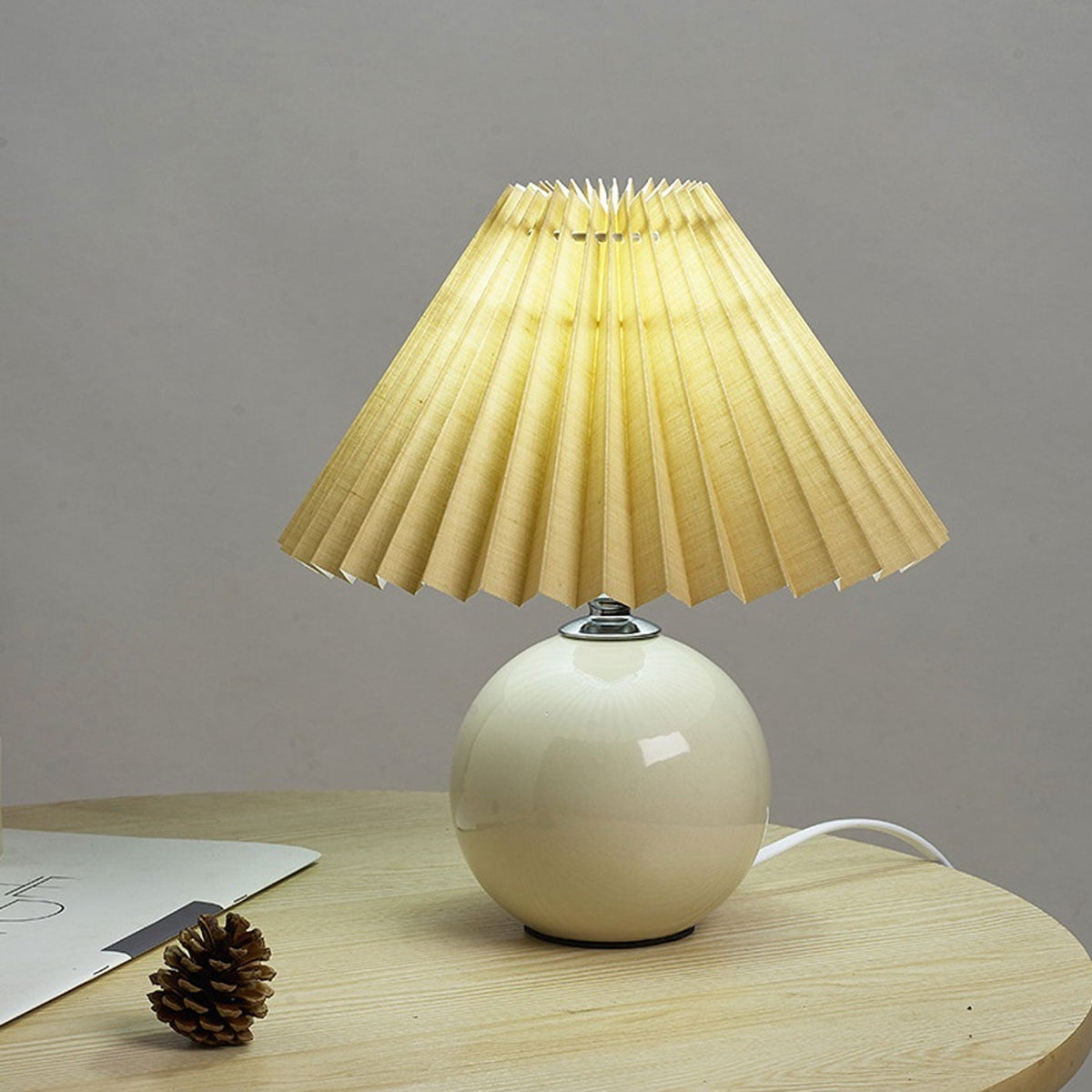 Nordic Ceramic Pleated Table Light | 1-Light Lasson Living