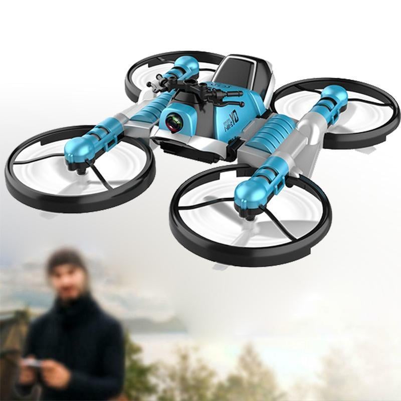 2-in-1 Folding RC Drone and Motorcycle Toy | One-Key Take Off, Headless Mode | WiFi Camera and Remote Control Options 11