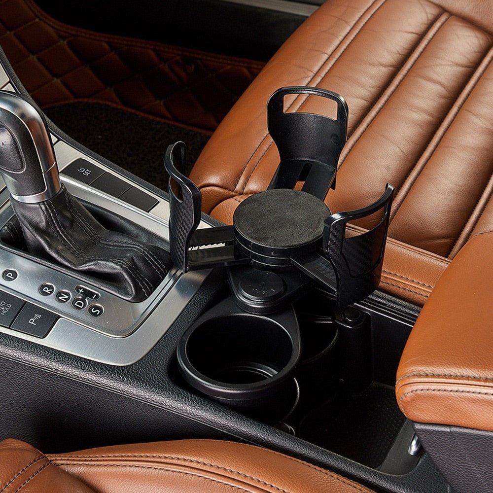 2 In 1 Car Cup Holder | Rotating Arm With Two Cradles