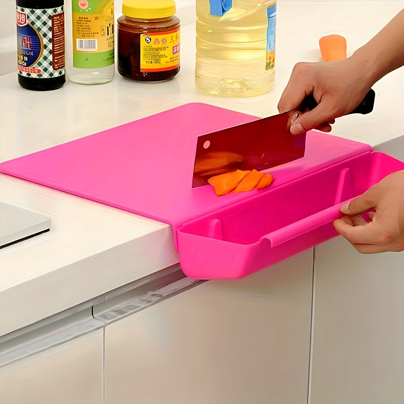 2-in-1 Chopping Board with Storage Box | Portable Kitchen Cutting Board Food Holder