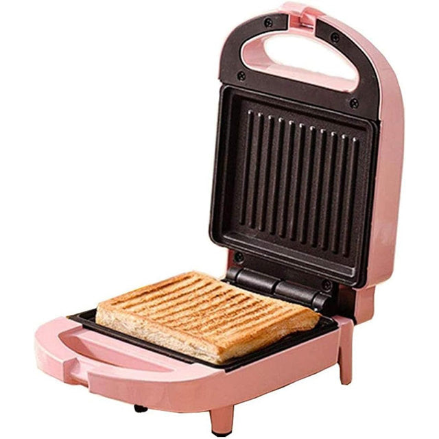 2-in-1 Sandwich Maker & Toaster | Non-Stick Auto-Sealing Plates | Compact Panini Press for Fast Breakfasts & Snacks