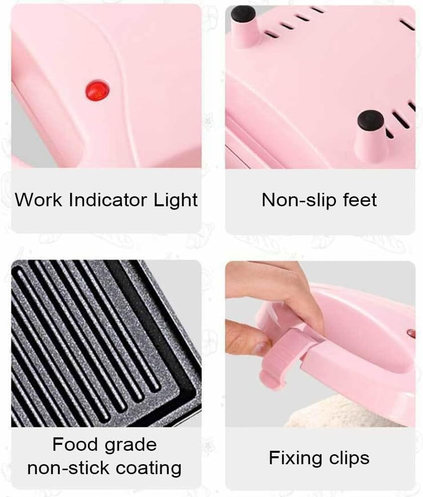 2-in-1 Sandwich Maker & Toaster | Non-Stick Auto-Sealing Plates | Compact Panini Press for Fast Breakfasts & Snacks