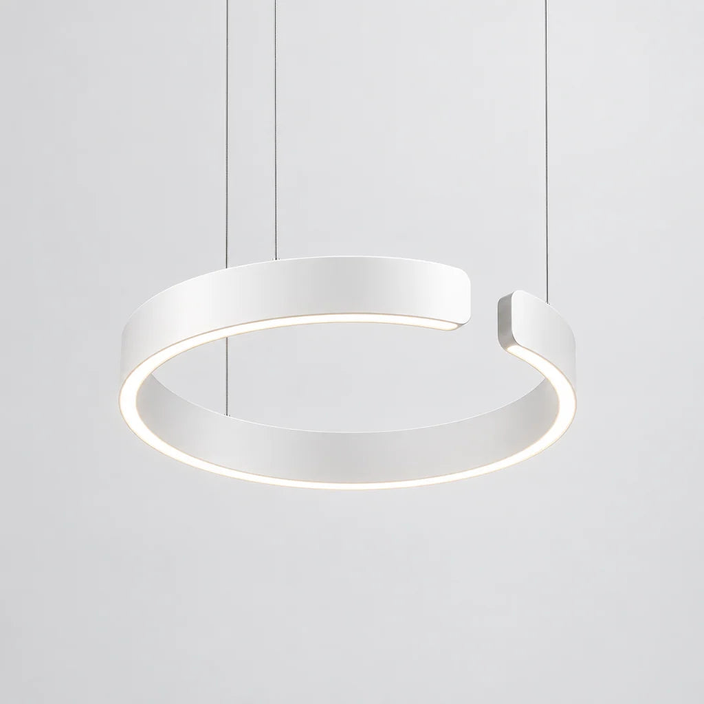 Round LED Ceiling Light Metal Acrylic | 3 Light Tones Dimmable Adjustable Height | Minimalist Living Room Lighting 13