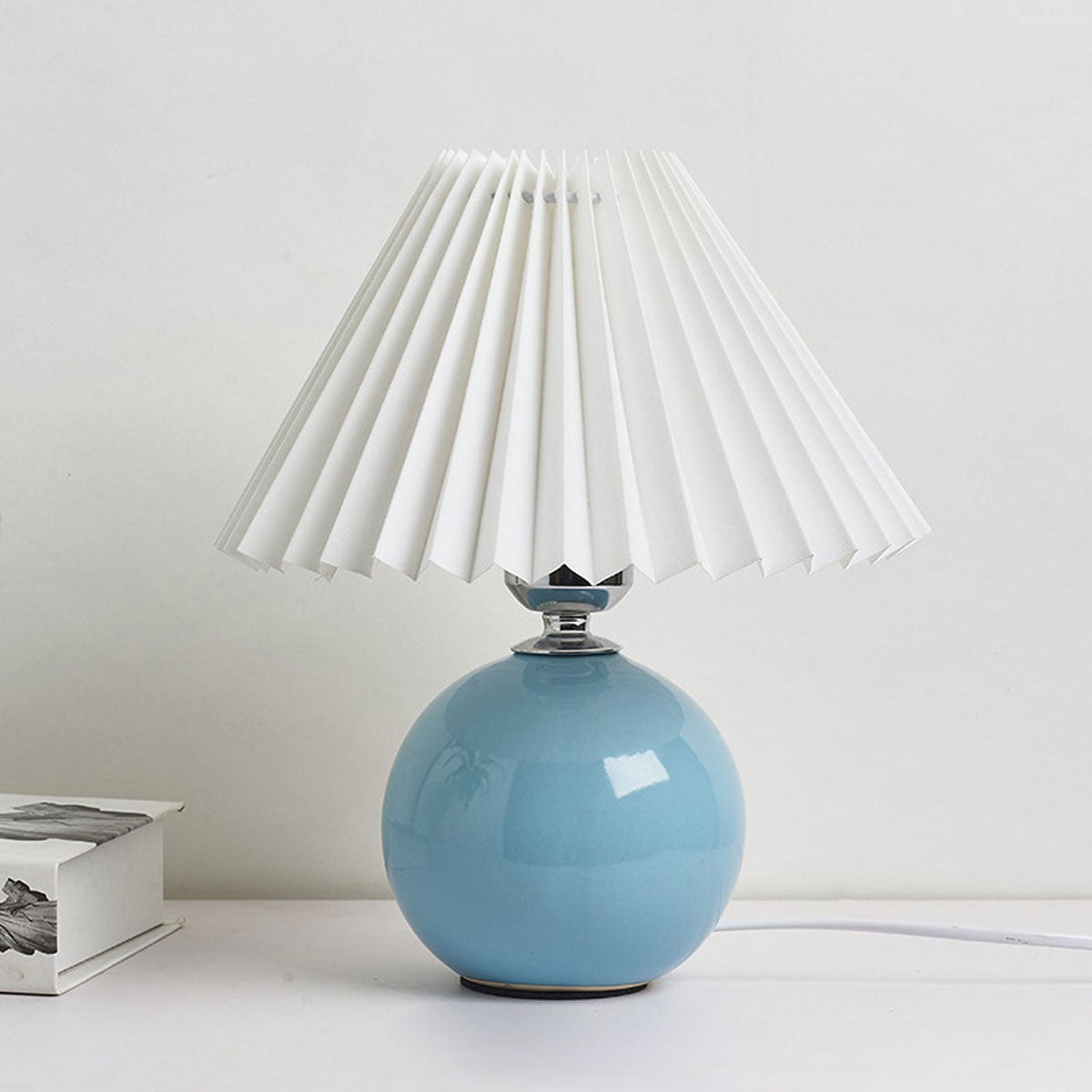Nordic Ceramic Pleated Table Light | 1-Light Lasson Living