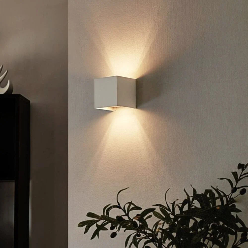Adjustable Wall Light Aluminium 10 x 10 cm | Hardwired or USB Rechargeable, 4 Colours | 100° Tilt, Waterproof Outdoor Use 5