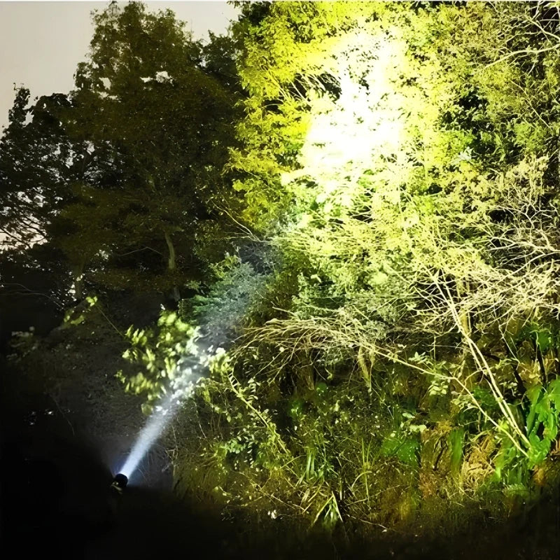 Telescopic Zoom Torch | Beam Distance Over 500 Metres | Rechargeable 4000 mAh Battery, USB-C Charging, 7-10 Hour Runtime 5