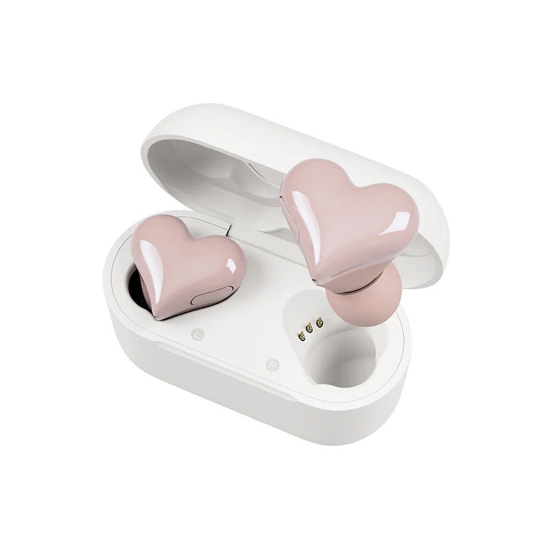 Heart-Shaped Wireless Earbuds for Women | Bluetooth 5.3, ENC Noise Cancelling & Touch Control | 24-Hour Battery Life 30