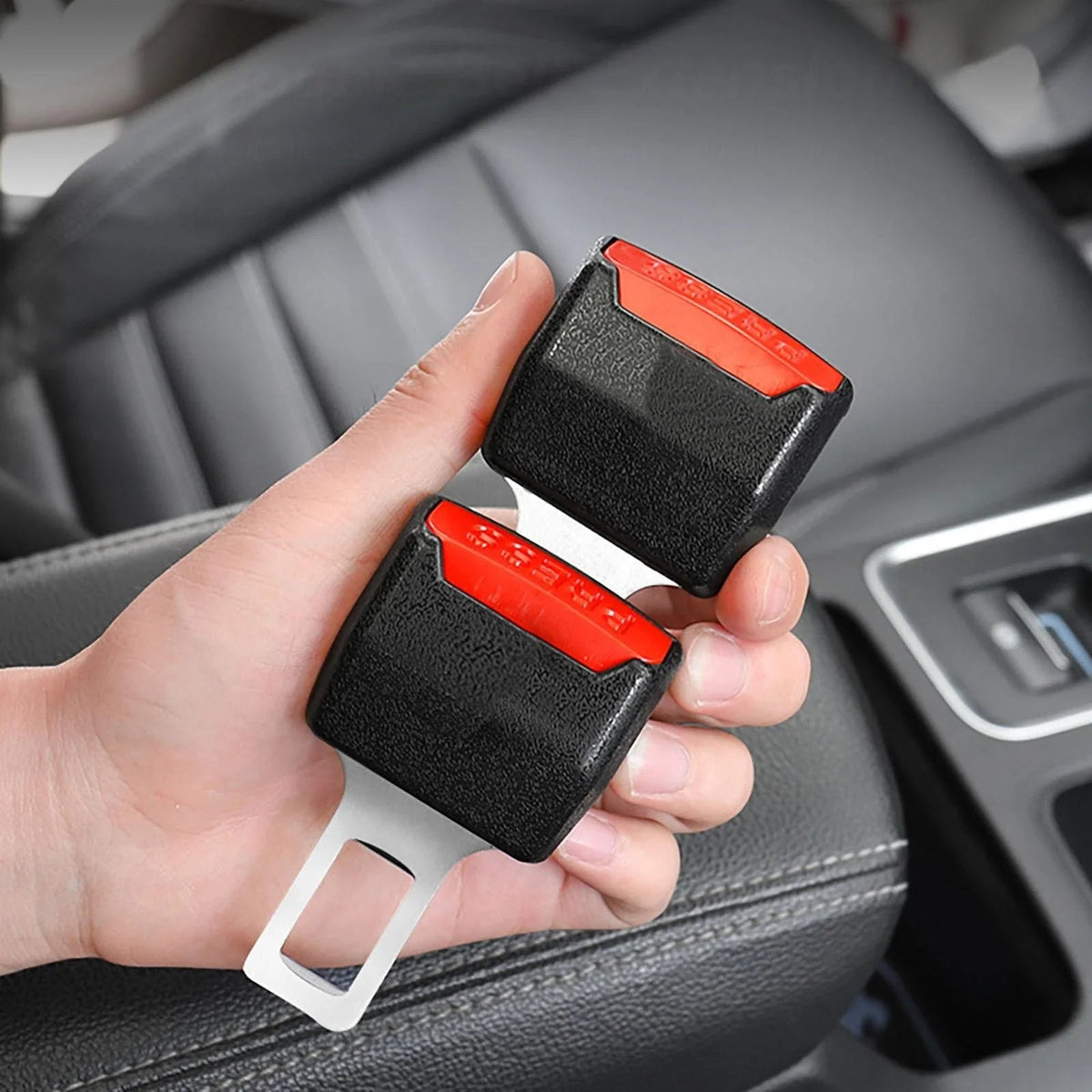 Seat Belt Alarm Silencer Clips (2-Pack) | Tool-Free Plug-In Buckle Inserts | Stops Annoying Seat Belt Beeping Fast 2