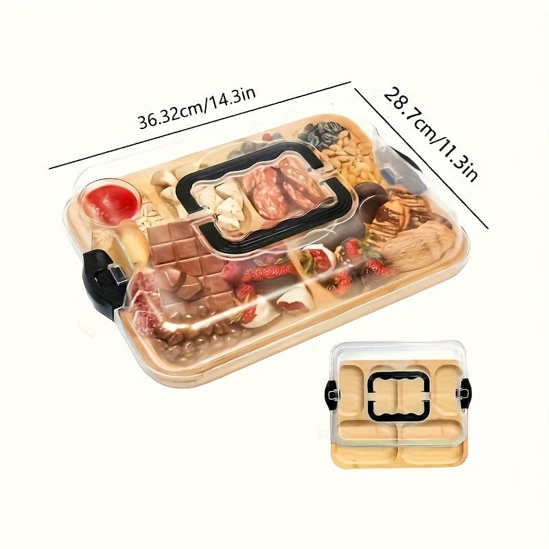 Cheese Board Portable Dual-Surface Reversible with Snap-On Closure 4