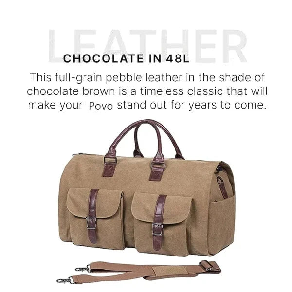 3-in-1 Convertible Duffle Bag | Garment Bag with Shoe Compartment & Multiple Pockets | Wrinkle-Free Travel Organiser