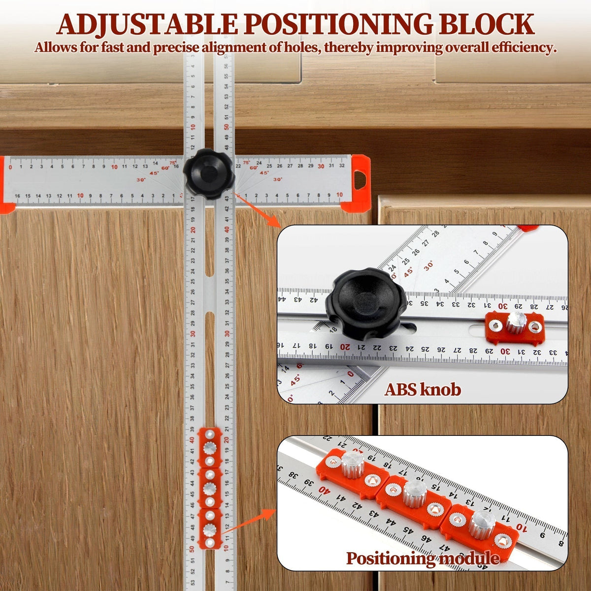 3-in-1 High Precision Angle Ruler | Angle, Depth & Width Measurement | For Accurate Woodworking & Carpentry Cuts